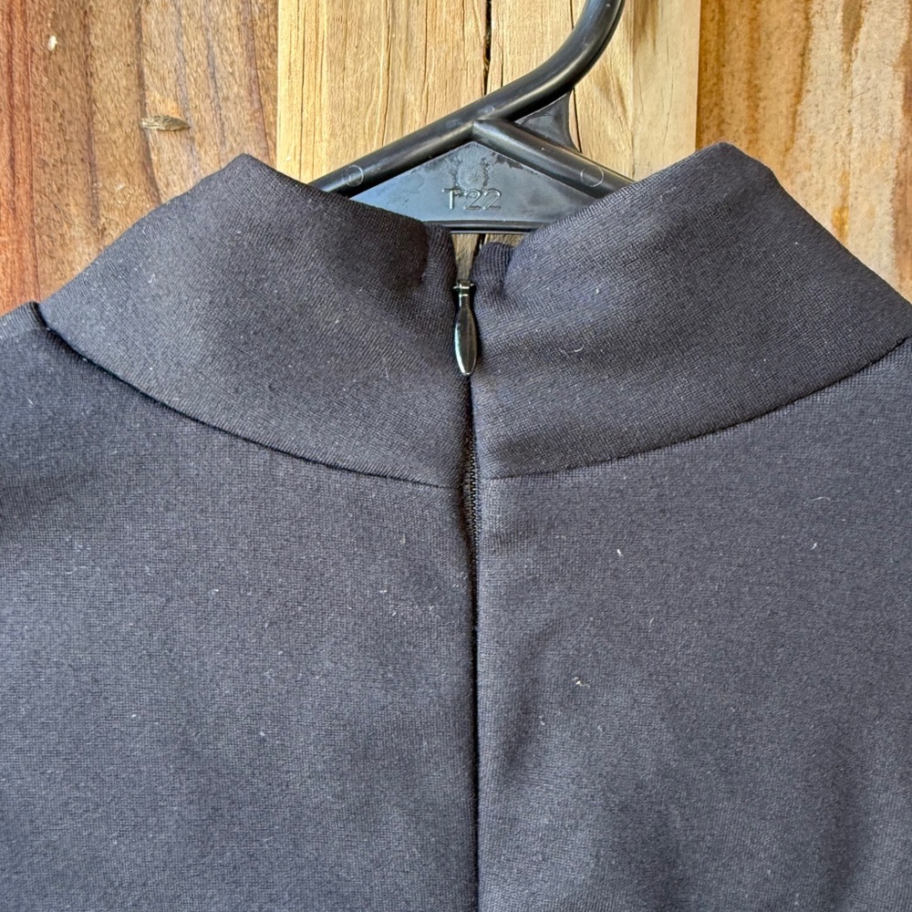 Michael Costello Black Long-Sleeve High Neck Mini Dress - Picture 5 of 12